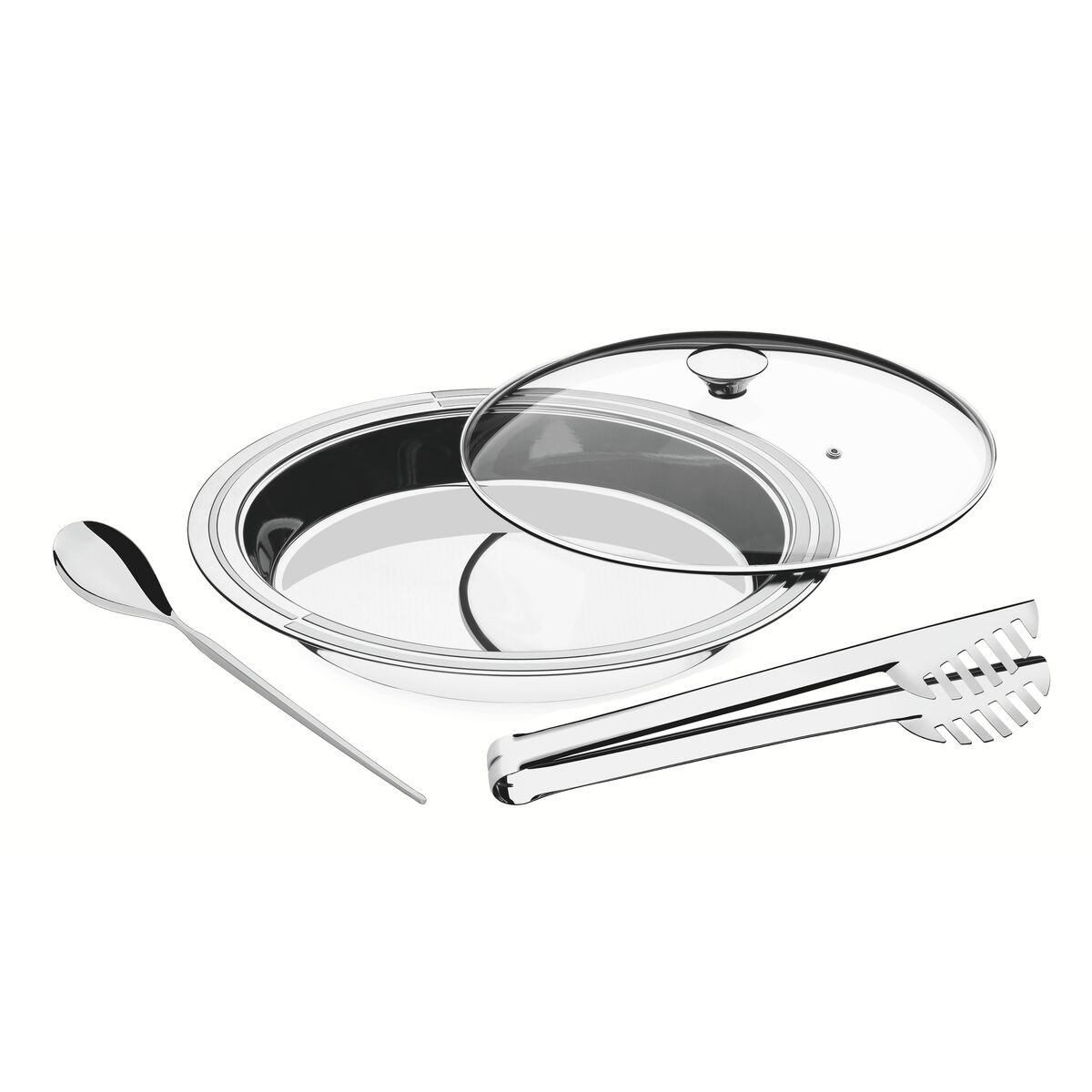 Tramontina Ciclo round stainless steel serving set, 3 pc set