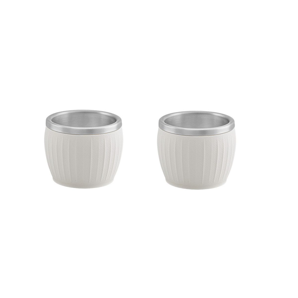 Conjunto de X&iacute;caras para Caf&eacute; Tramontina Empilh&aacute;veis em A&ccedil;o Inox com Revestimento em ABS Branco sem Al&ccedil;a 2 Pe&ccedil;as 80 ml Cor Branco - SKU 64760344 - 1 image number 0