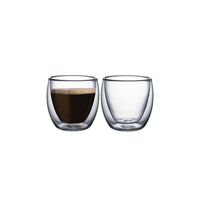 Tramontina double-walled glass coffee cup set, 2 pieces