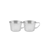 Tramontina stainless steel coffee cup set with mirror finish, 2 pc set