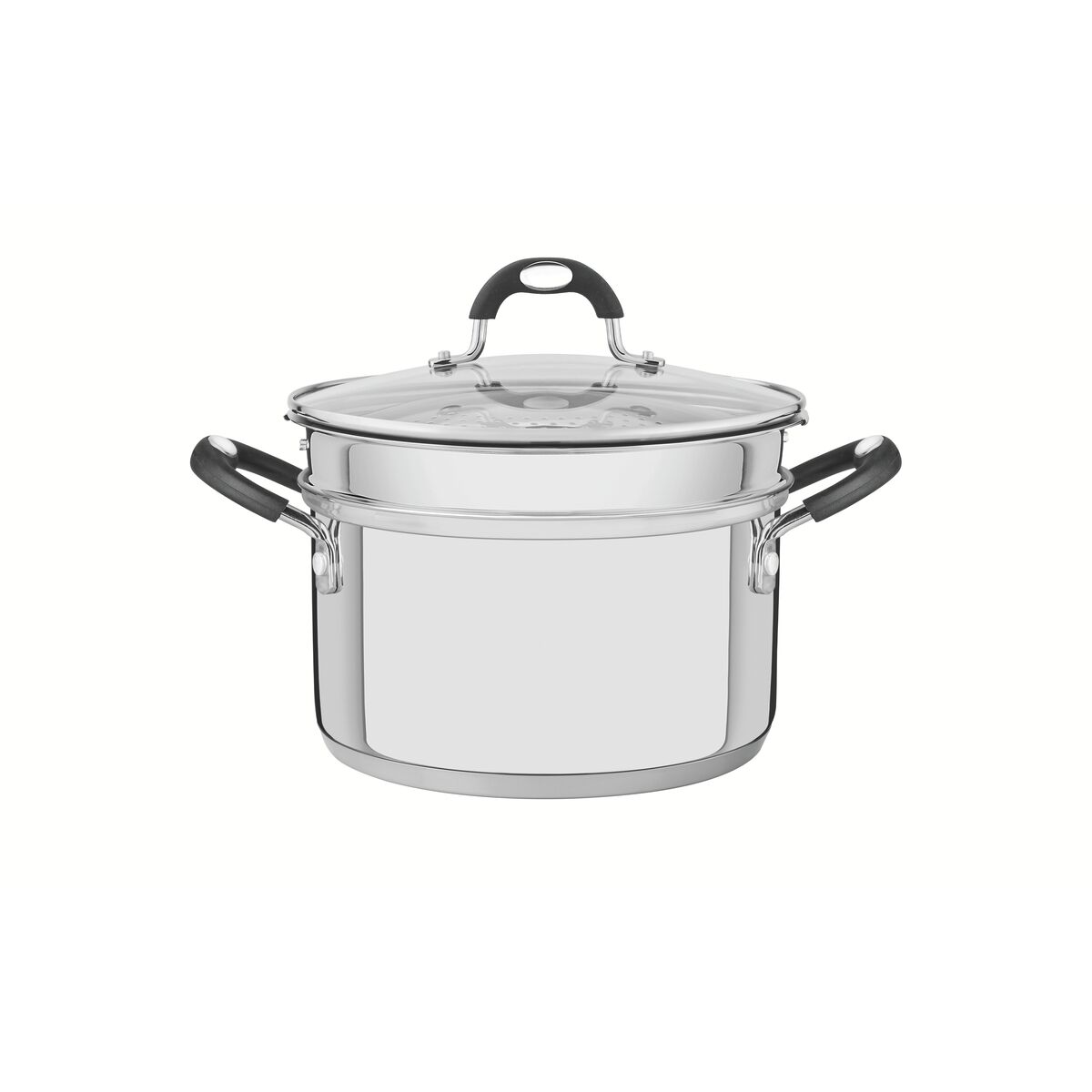 Jogo de Cozi-Vapore Tramontina Astro Silicone em A&ccedil;o Inox 2 Pe&ccedil;as Cor Inox - SKU 65120100 - 1 image number 0