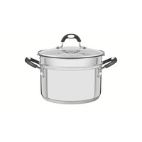 Jogo de Cozi-Vapore Tramontina Astro Silicone em A&ccedil;o Inox 2 Pe&ccedil;as Cor Inox - SKU 65120100 - 1 image number 0