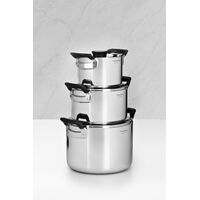 Jogo de Panelas Tramontina Grano Compact em A&ccedil;o Inox com Corpo Triplo e Al&ccedil;as com Revestimento em Silicone Preto 3 Pe&ccedil;as Cor Inox - SKU 65240200 - 15 image number 14