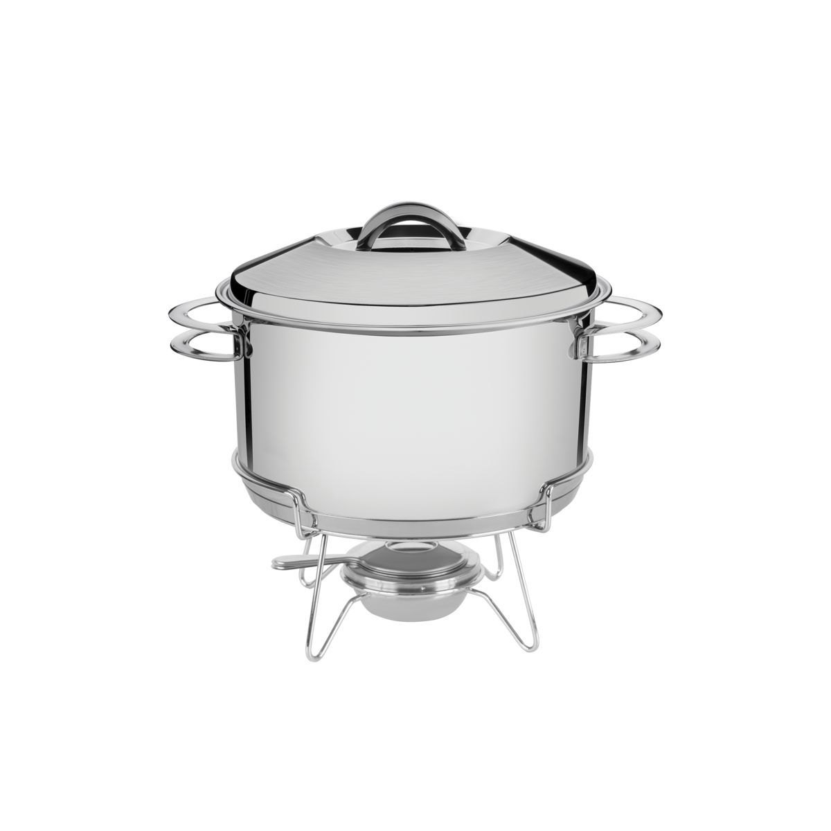 Rechaud Solar de acero inoxidable fondo triple con hornalla y tapa de acero  inoxidable 6,1 l Tramontina | Tramontina