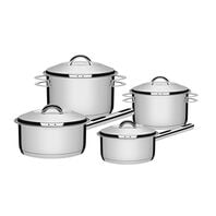 Tramontina Solar stainless steel cookware set with tri-ply base, 4 pc set