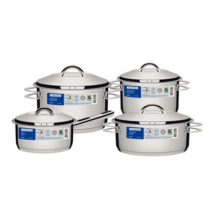 Display de panelas a&ccedil;o inox com fundo triplo Pre&ccedil;o &Uacute;nico 16 p&ccedil;. - SKU 65510770