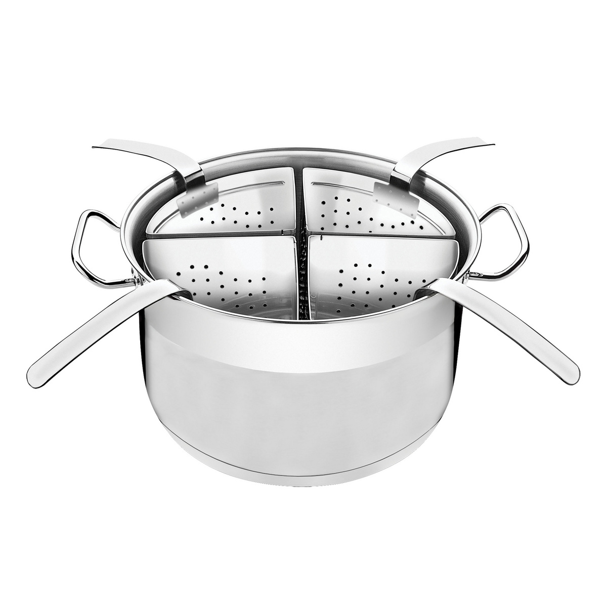 Cozi-Pasta Tramontina Professional Fundo Triplo em A&ccedil;o Inox com 4 Divis&oacute;rias &Oslash;30 cm 14 L Sem Embalagem Litografada - SKU 65620420 - 1 image number 0