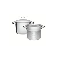Tramontina Allegra stainless steel pasta cooking set with tri-ply base, 2 pc set