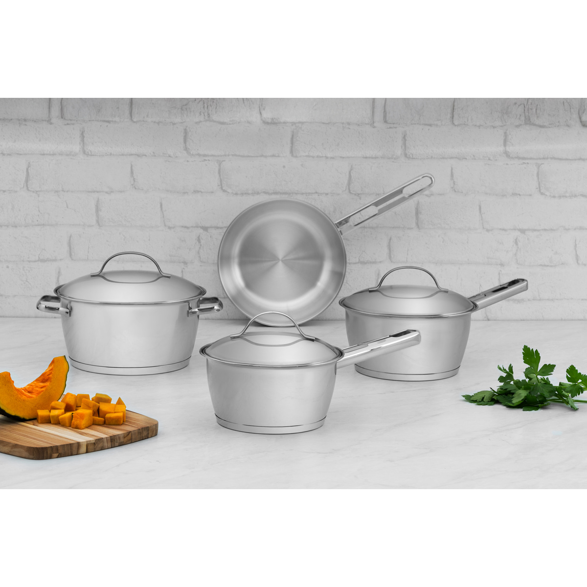 Jogo de Panelas Tramontina Allegra em A&ccedil;o Inox com Fundo Triplo e Tampas de Inox 4 Pe&ccedil;as Cor Inox - SKU 65650270 - 9 image number 8