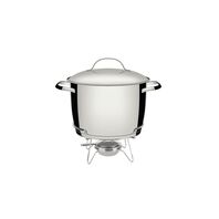 Tramontina Allegra stainless steel chafing dish with tri-ply base, burner and stainless steel lid, 7.8 L