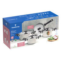 Jogo de Panelas Tramontina Vita em A&ccedil;o Inox com Fundo Triplo 4 Pe&ccedil;as Cor Inox - SKU 65680000 - 6 image number 5