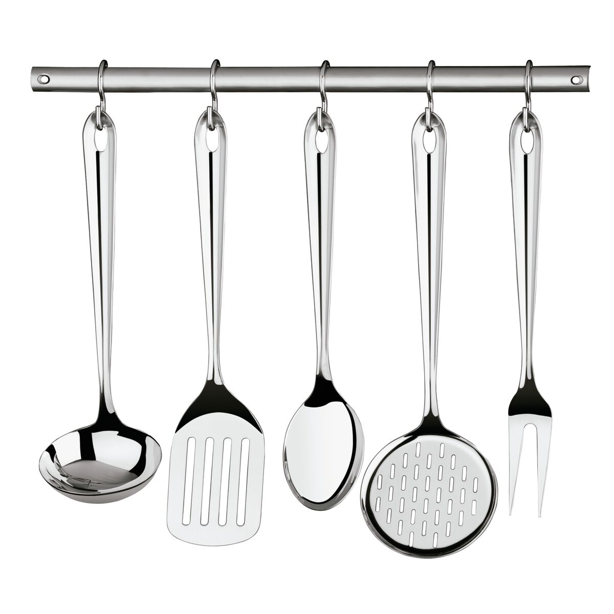 utensilios de cocina con soporte en acero inox
