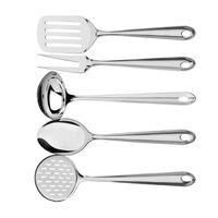 Jogo de Utens&iacute;lios Tramontina Utility em A&ccedil;o Inox com Suporte de Parede Acabamento Brilho 5 Pe&ccedil;as Cor Inox - SKU 66812700 - 3 image number 2