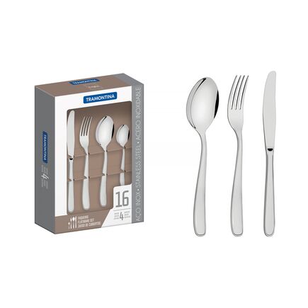 Faqueiro aço inox 16 pç.