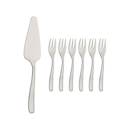 Jogo para torta Tramontina Maresias  a&ccedil;o inox 7 p&ccedil;. Cor Inox - SKU 66902606