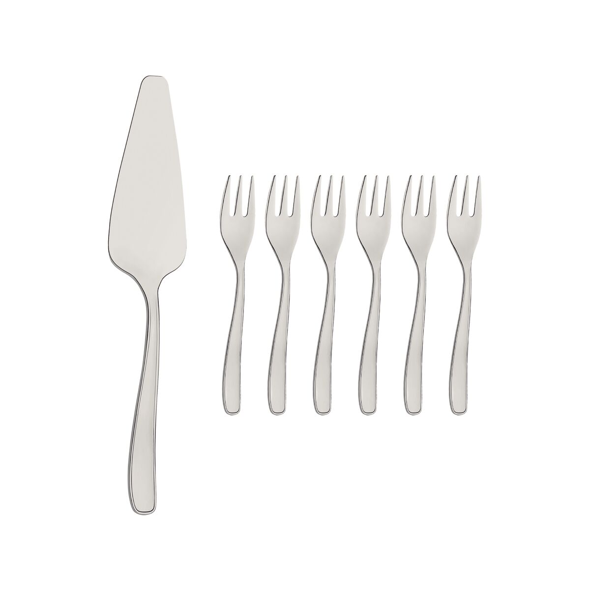 Jogo para torta Tramontina Maresias  a&ccedil;o inox 7 p&ccedil;. Cor Inox - SKU 66902606 - 1 image number 0