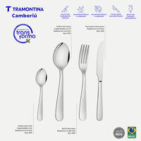 Faqueiro Tramontina Cambori&uacute; em A&ccedil;o Inox com Facas para Churrasco 24 Pe&ccedil;as Cor Inox - SKU 66904840 - 2 image number 1