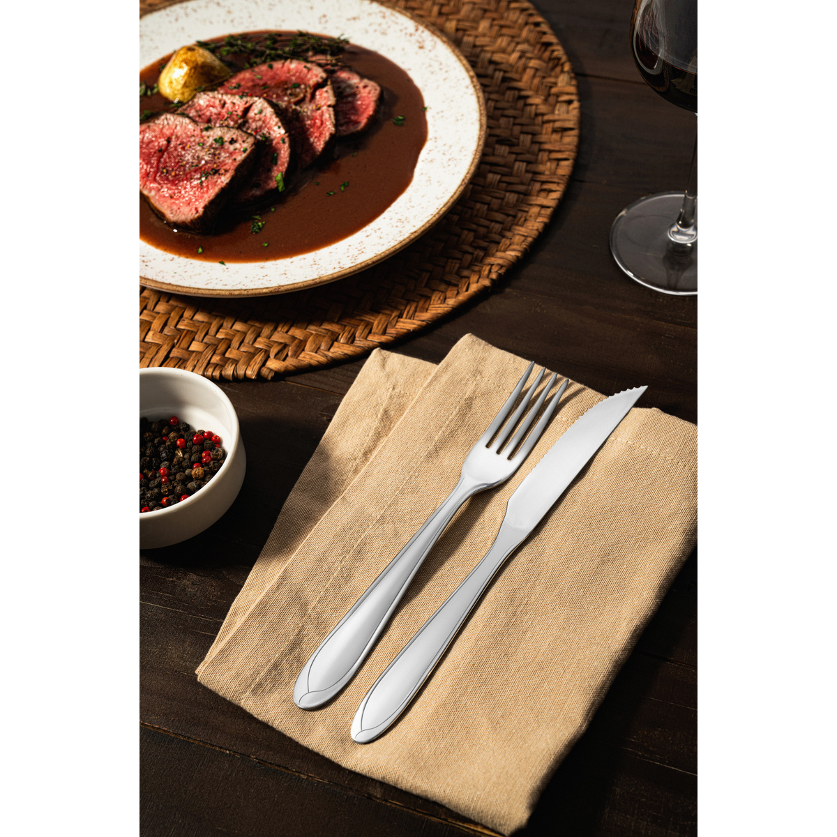 Faqueiro Tramontina Laguna com Facas para Churrasco em A&ccedil;o Inox 30 Pe&ccedil;as Cor Inox - SKU 66906454 - 4 image number 3