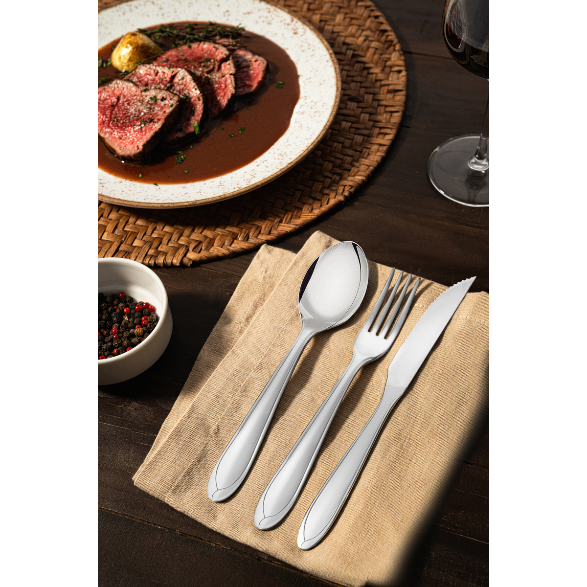 Faqueiro Tramontina Laguna com Facas para Churrasco em A&ccedil;o Inox 30 Pe&ccedil;as Cor Inox - SKU 66906454 - 5 image number 4