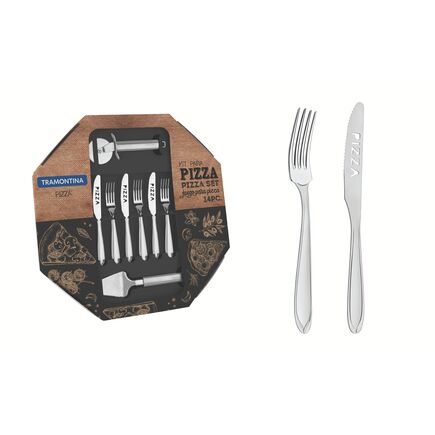 Kit para Pizza Tramontina Laguna em Aço Inox 14 peças