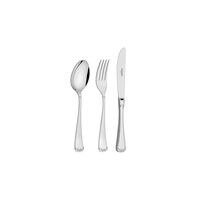 Tramontina Sevilha stainless steel flatware set with table knives, relief detailing and no case, 130 pc set