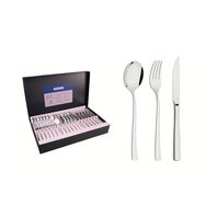 Tramontina Berlin Brilho stainless steel flatware set with steak knives and mirror finish, 36 pc set