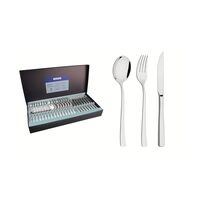 Tramontina Berlin Brilho stainless steel flatware set with steak knives and mirror finish, 48 pc set