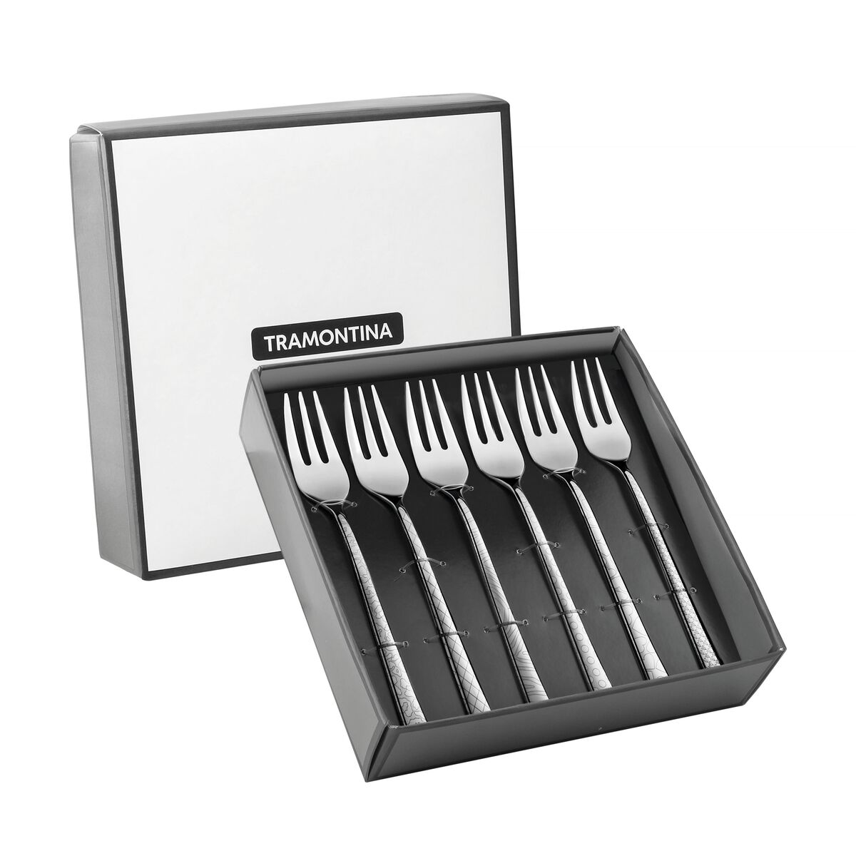 Conjunto de Garfos para Torta Tramontina Berlin em A&ccedil;o Inox 6 Pe&ccedil;as Cor Inox - SKU 66934557 - 4 image number 3