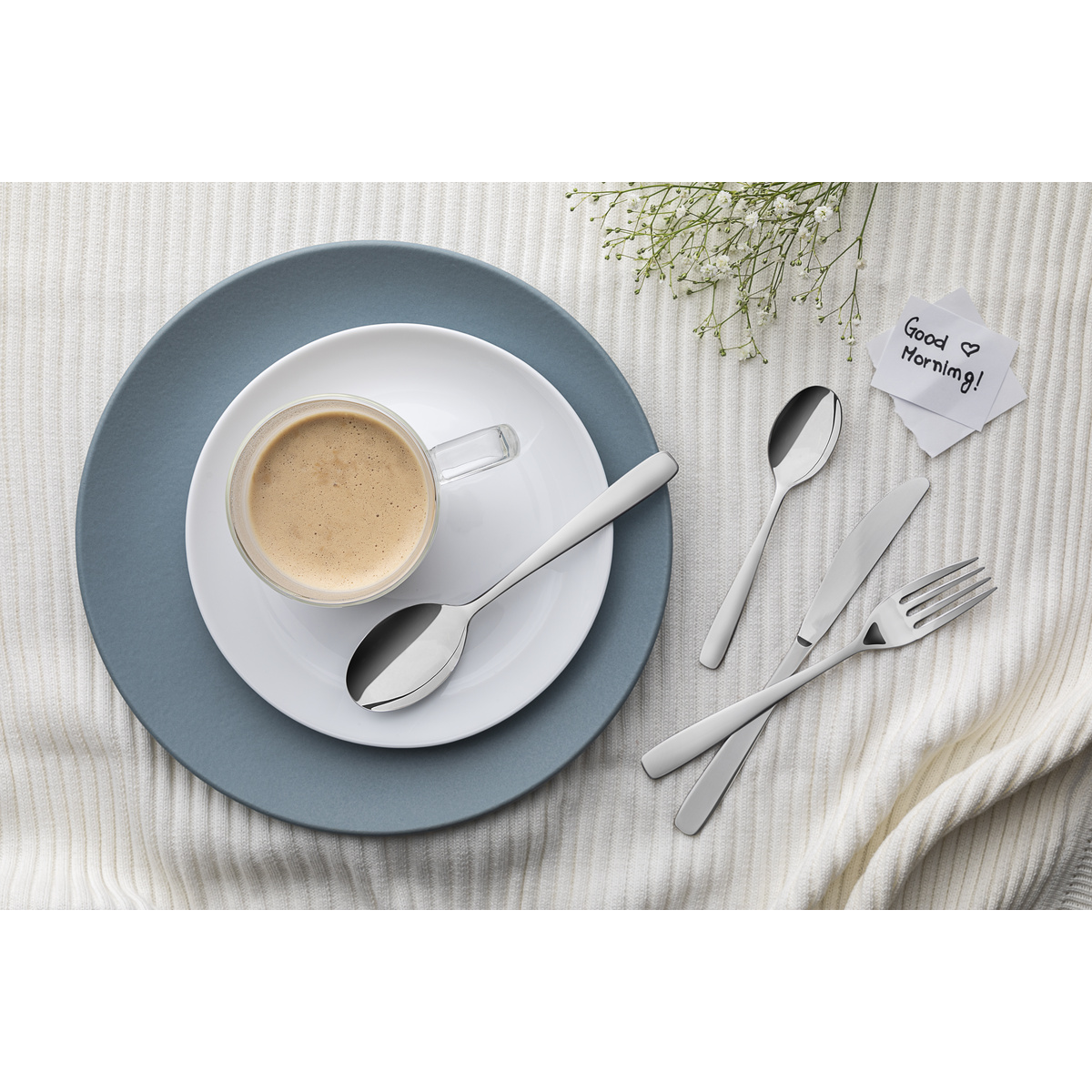 Faqueiro Tramontina Cosmos em A&ccedil;o Inox com Facas de Mesa Acabamento em Brilho e Estojo de Madeira 76 Pe&ccedil;as Cor Inox - SKU 66950307 - 4 image number 3