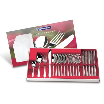Tramontina Continental Stainless Steel Flatware Set with Table