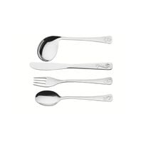 Tramontina Baby Friends stainless steel children's flatware set with shiny finish and relief drawing, 4 pc set