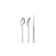 Tramontina Oslo stainless steel flatware set with table knives, mirror finish, without case, 101 pc set