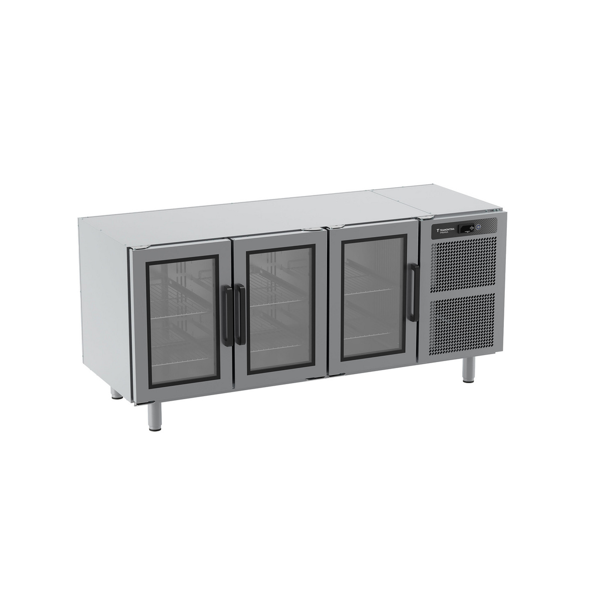 Balcão Refrigerado Tramontina 3 Portas de Vidro em Aço Inox 368 L 270 W 220 V