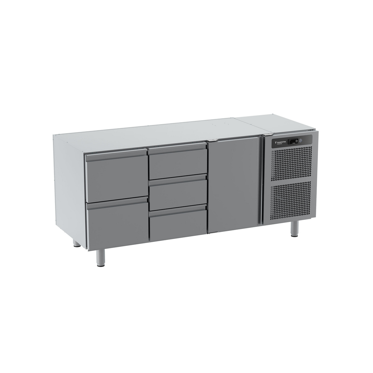 Balcão refrigerado Tramontina em Aço Inox sem tampo 3 vãos 1800x690 mm