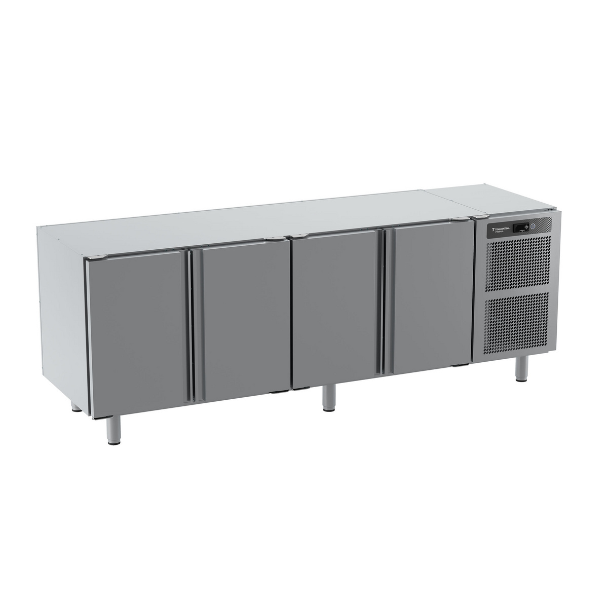 Balcão Refrigerado Tramontina em Aço Inox Sem Tampo 4 Portas 2247x690 mm