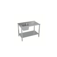 Tramontina dishwasher inlet table with sink bowl  800x600mm
