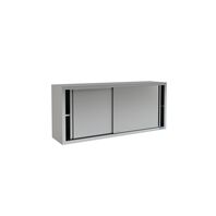 Stainless Steel Wall Cupboard with sliding doors 800x400mm