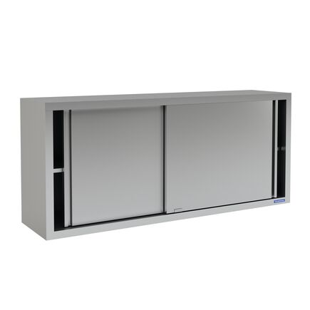 Stainless Steel Wall Cupboard with sliding doors 1200x400mm