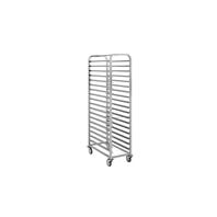 Stainless steel corner trolley for GNs, 16 GNs 1/1