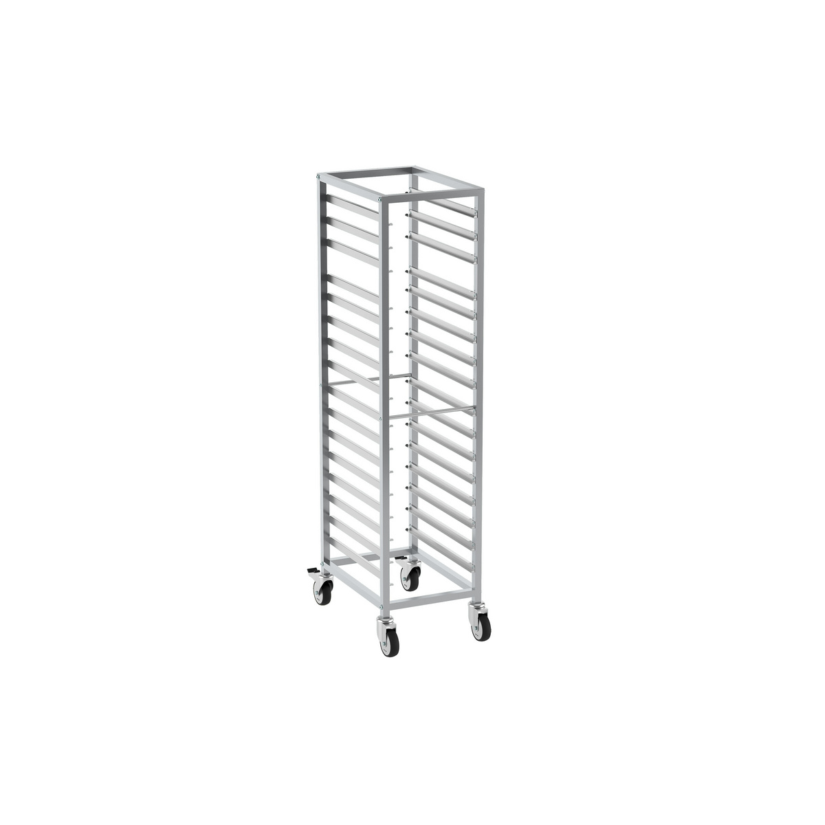 Carrinho Cantoneira porta GNs aço inox Tramontina, 16 GNs 2/1