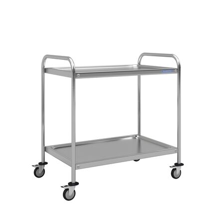 Carro Auxiliar em Aço Inox com 2 Planos Tramontina, 830x530 mm
