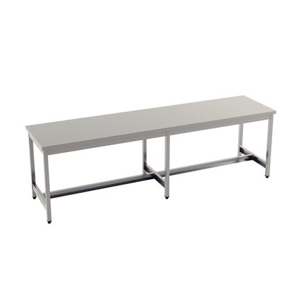 Mesa de Centro Tramontina em Aço Inox 2100x600mm