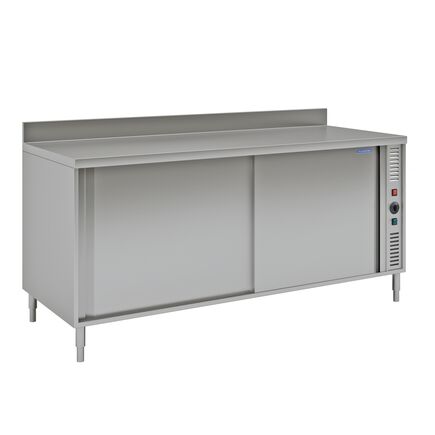Balcão Aquecido de Encosto Tramontina em Aço Inox com portas de correr 1000x600mm