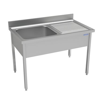 Pia em Aço Inox Tramontina com 1 Cuba Esquerda, sem Prateleira Inferior 1200x600mm
