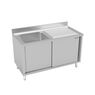 Cupboard sink with 1 bowl and right side drainer 1400x700mm