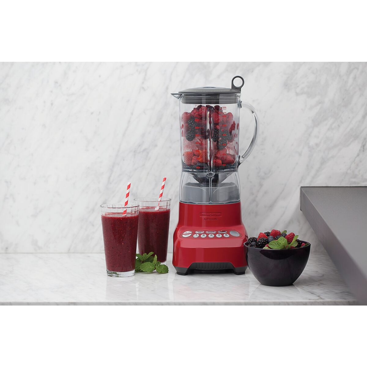 Licuadora Tramontina by Breville Smart Gourmet roja con vaso de tritan 7 tareas 1100 W 1,5 L 220