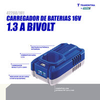 Carregador de Baterias 16V 1,3A Bivolt Tramontina by Total - SKU 42260101 - 2 image number 1