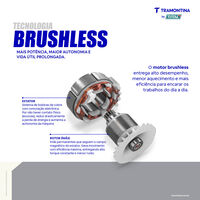 Martelete Perfurador/Rompedor 20V SDS-Plus 1" (26 mm) Brushless Tramontina by Total - Com 2 Baterias 20V de 4,0Ah, Carregador e Maleta - SKU 42305204 - 2 image number 1