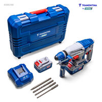 Martelete Perfurador/Rompedor 20V SDS-Plus 1" (26 mm) Brushless Tramontina by Total - Com 2 Baterias 20V de 4,0Ah, Carregador e Maleta - SKU 42305204 - 5 image number 4