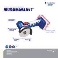 Multicortadora 3" 20V Tramontina by Total - Sem Bateria e Carregador - SKU 42306006 - 2 image number 1